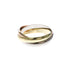 Vendome Louis Cartier Band Ring 18K Tricolor Gold