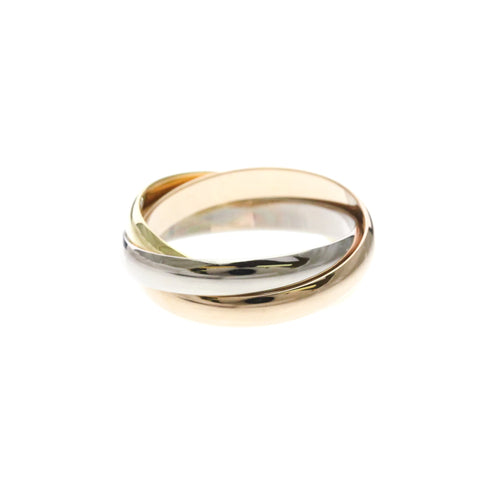 Vendome Louis Cartier Band Ring 18K Tricolor Gold