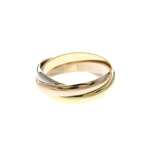 Vendome Louis Cartier Band Ring 18K Tricolor Gold