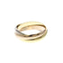 Vendome Louis Cartier Band Ring 18K Tricolor Gold