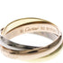 Vendome Louis Cartier Band Ring 18K Tricolor Gold