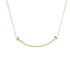 T Smile Pendant Necklace 18K Yellow Gold