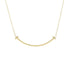 T Smile Pendant Necklace 18K Yellow Gold