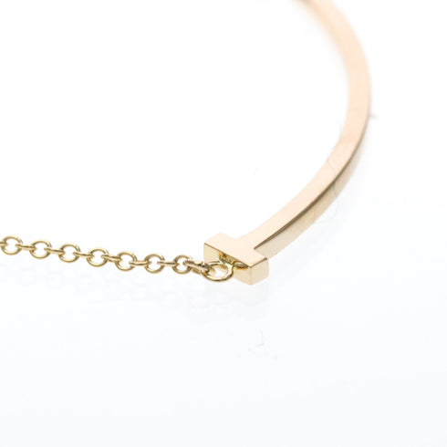 T Smile Pendant Necklace 18K Rose Gold