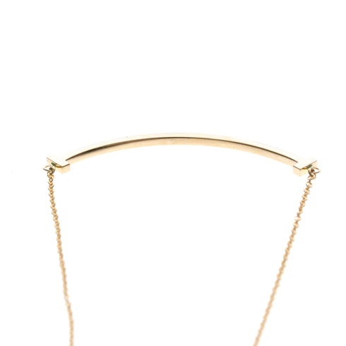 T Smile Pendant Necklace 18K Rose Gold