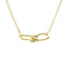 Double Link Pendant Necklace 18K Yellow Gold