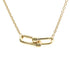 Double Link Pendant Necklace 18K Yellow Gold