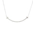 T Smile Pendant Necklace 18K White Gold