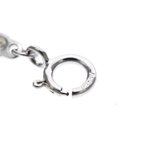 T Smile Pendant Necklace 18K White Gold