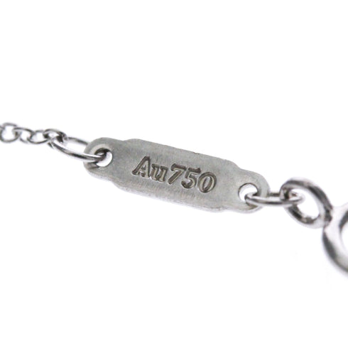 T Smile Pendant Necklace 18K White Gold
