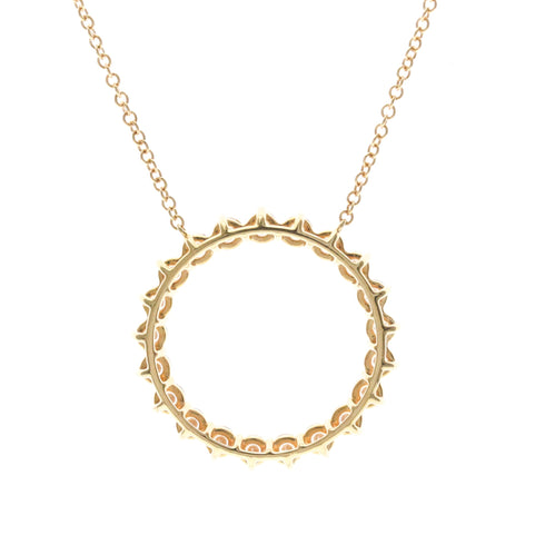 Pendant Necklace 18K Rose Gold Large with Diamond