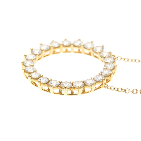 Pendant Necklace 18K Rose Gold Large with Diamond