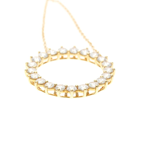Pendant Necklace 18K Rose Gold Large with Diamond