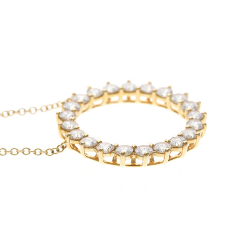 Pendant Necklace 18K Rose Gold Large with Diamond