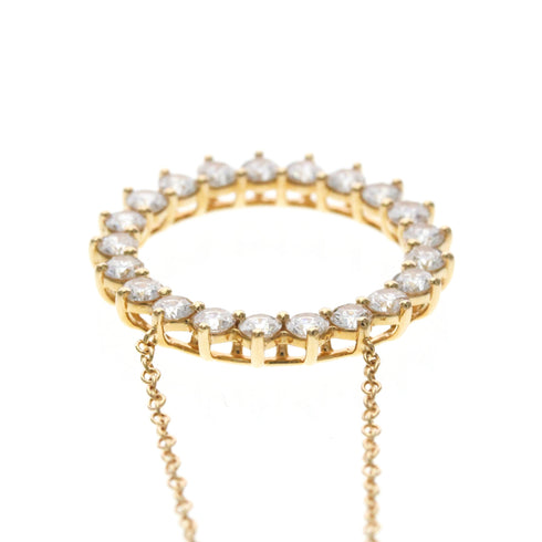 Pendant Necklace 18K Rose Gold Large with Diamond