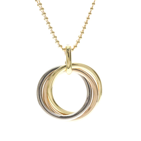 Trinity Pendant Necklace 18K Tricolor Gold