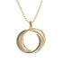 Trinity Pendant Necklace 18K Tricolor Gold