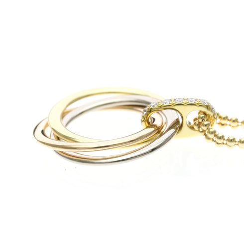 Trinity Pendant Necklace 18K Tricolor Gold