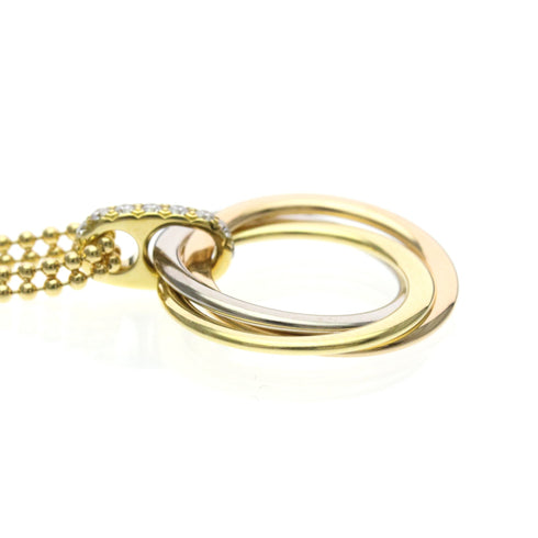 Trinity Pendant Necklace 18K Tricolor Gold