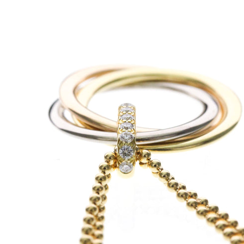 Trinity Pendant Necklace 18K Tricolor Gold