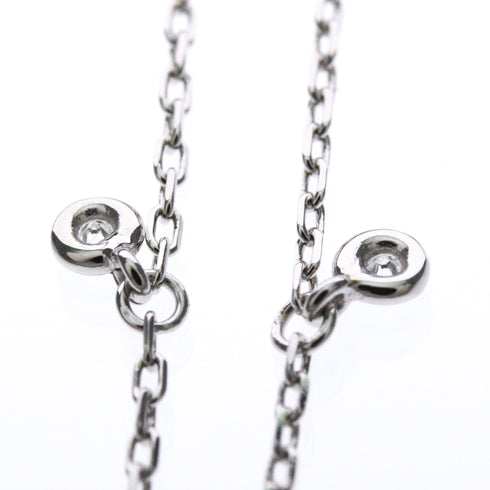 Double G Bracelet 18K White Gold with Diamond