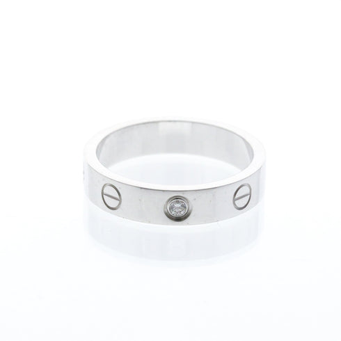 Love Ring 18K White Gold with Diamond Mini