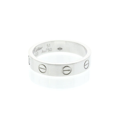 Love Ring 18K White Gold with Diamond Mini