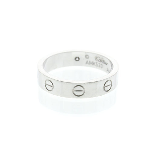 Love Ring 18K White Gold with Diamond Mini