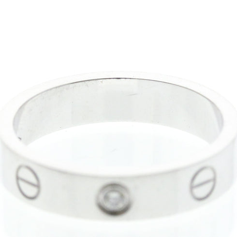 Love Ring 18K White Gold with Diamond Mini