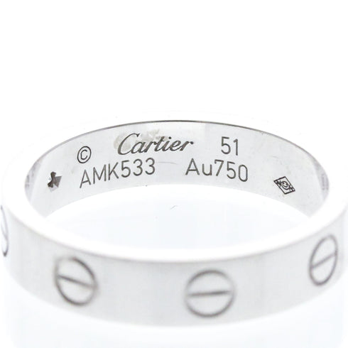 Love Ring 18K White Gold with Diamond Mini