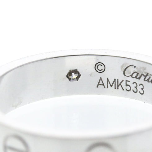 Love Ring 18K White Gold with Diamond Mini