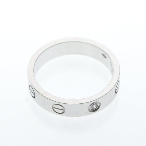 Love Ring 18K White Gold with Diamond Mini