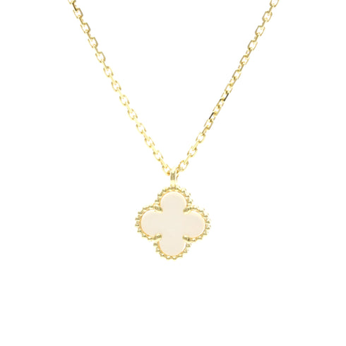 Sweet Alhambra Pendant Necklace 18K Yellow Gold and Mother of Pearl