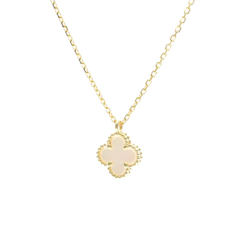 Sweet Alhambra Pendant Necklace 18K Yellow Gold and Mother of Pearl