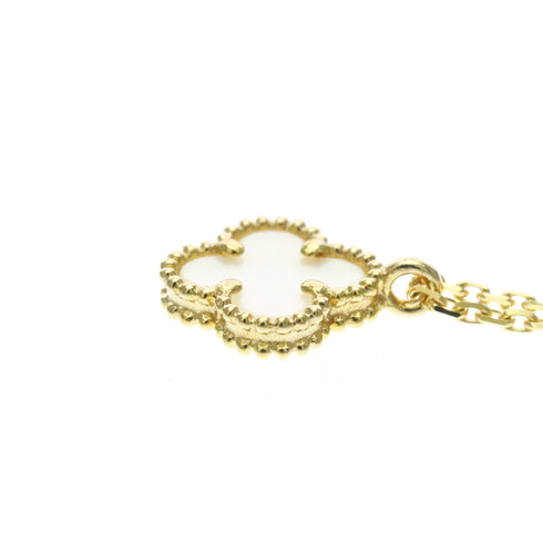 Sweet Alhambra Pendant Necklace 18K Yellow Gold and Mother of Pearl
