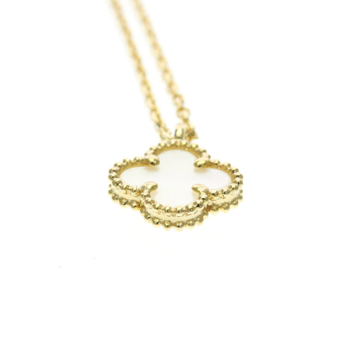 Sweet Alhambra Pendant Necklace 18K Yellow Gold and Mother of Pearl