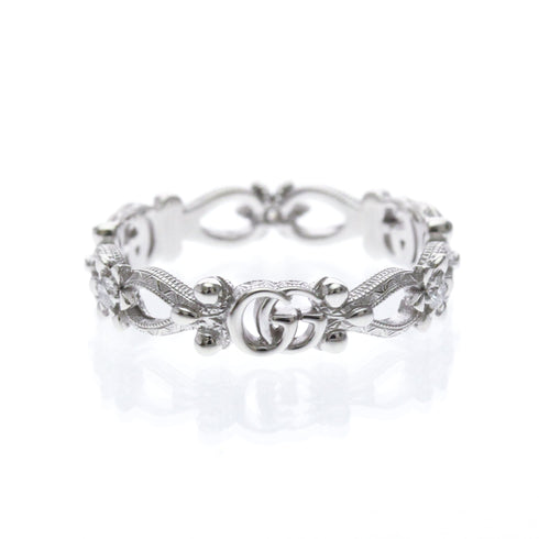 Diamond Band Ring 18K White Gold