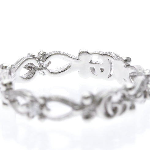 Diamond Band Ring 18K White Gold