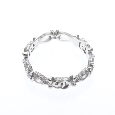 Diamond Band Ring 18K White Gold