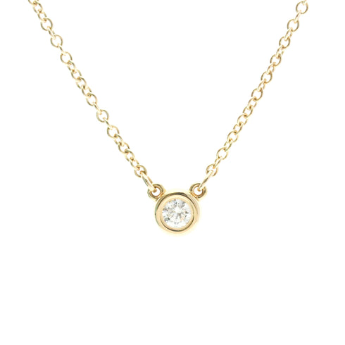 Elsa Peretti Diamonds By The Yard Pendant Necklace 18K Rose Gold and Diamond