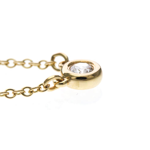 Elsa Peretti Diamonds By The Yard Pendant Necklace 18K Rose Gold and Diamond