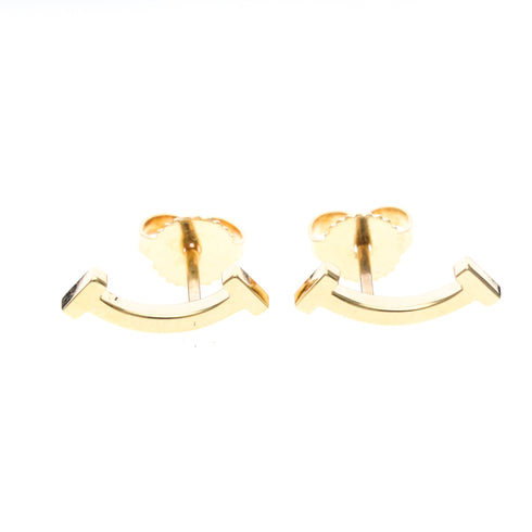 T Smile Pendant Necklace 18K Rose Gold Earrings 18K Rose Gold