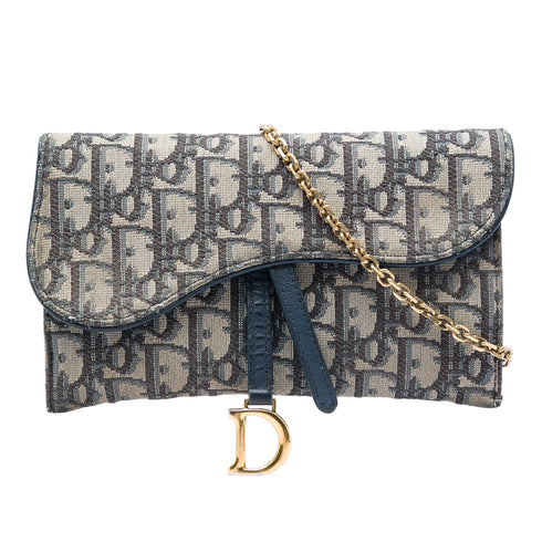 Saddle Chain Wallet Oblique Canvas