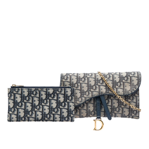 Saddle Chain Wallet Oblique Canvas