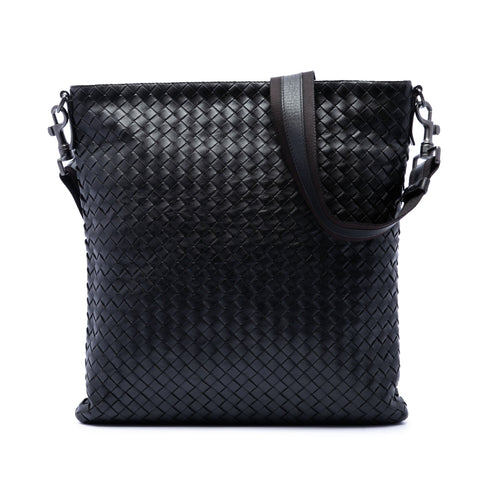 Flat Messenger Bag Intrecciato Nappa Medium