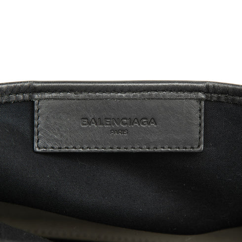 Navy Cabas Canvas and Leather XS