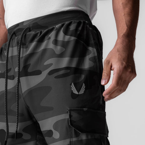 0825. Tetra-Lite® Cargo High Rib Jogger - Black Camo "Reflective"