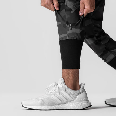 0825. Tetra-Lite® Cargo High Rib Jogger - Black Camo "Reflective"