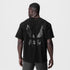 0797. Tech Essential™ Relaxed Tee - Black/Black "Brush Wings/ASRV"