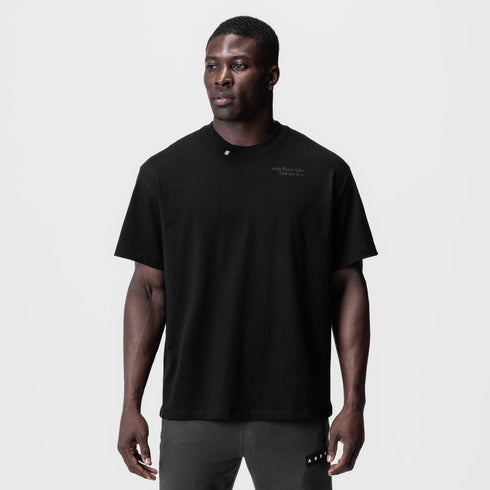 0797. Tech Essential™ Relaxed Tee - Black/Black "Brush Wings/ASRV"
